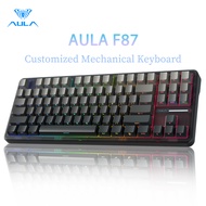 AULA F87 F87pro 87Keys Tri-Mode Mechanical Keyboard RGB Hot-Swap Wireless Customized Keyboard Wired/