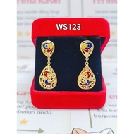 Wing Sing 916 Gold Design Skrew India Earrings / Subang Indian Skru Design Emas 916 (WS123)