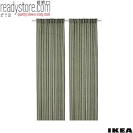 IKEA DYTAG Curtains (1 Pair) 145cm*250cm - Grey Green