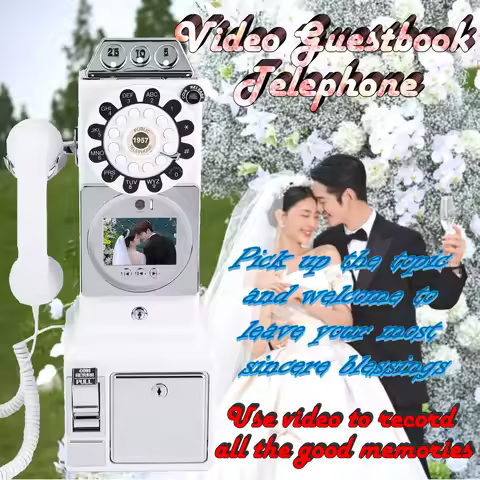 Audio video guestbook phone wedding guest check-in video message phone party friend blessing voice v