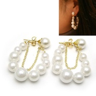 Pearl loop earring (ELP075-003)