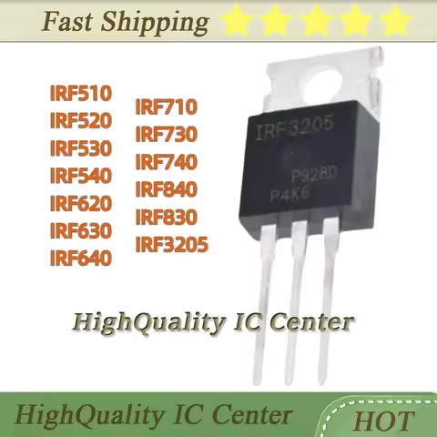 10PCS IRF3205 IRF510 IRF520 IRF530 IRF540 TO220 IRF620 IRF630 IRF640 IRF710 IRF730 IRF740 IRF830 IRF