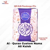 UNGU Al Moslem A6 Kaleb Floral Purple - Custom Quran Write Your Own Name Quran Translation