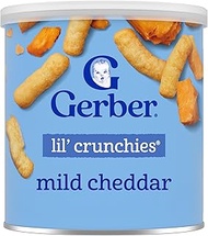 Gerber Lil' Crunchies Mild Cheddar Snacks, 42g (Pack of 6)