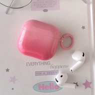Pink Gradient Dual Layer IMD Earbud Case + Hanging Ring Kit Compatible With Apple Pro2/Pro/4/3/2 Cas