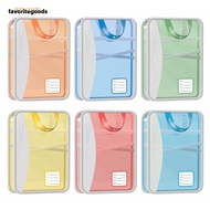 FAVORITEGOODS Mesh Zipper Pouch, Portable Handle L-Type Opening Subject Bag, Delicate Subject Classi