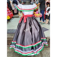 United Nation Mexico Costume for Girls Ball Gown With Pilon Costume