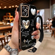 Casing hp For Xiaomi Redmi 12 12C 11A Note 12R 5G poco M6 Pro 5G C55 Case Heart Pearl Silver Case Me