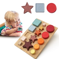 Soft Silicone Stacking Toy Set Silicone Toy Montessori Building Blocks DIY Construction Toy Rubber T