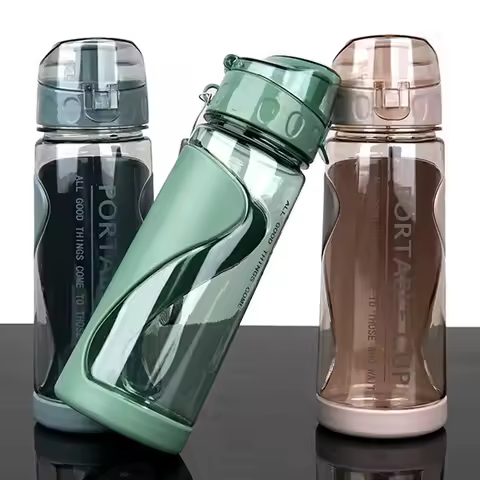 500ml Portable Sports Water Bottle Plastic Outdoor Gym Travel Drinks Mugs Clear Leakproof Drinking B