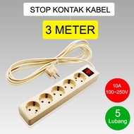 Stop Kontak Kabel 2/3/4/5 Lubang 1.5/3/5 Meter Colokan Kabel Listrik