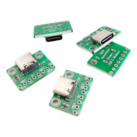 5/10Pcs TYPE-C USB Connector Board Dual Resistor 512 5.1K Ohm TypeC 16Pin to 8Pin Board for Electron