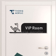 VIP ROOM Acrylic Sign | Acrylic 2mm 30x8cm UV print laser Cutting