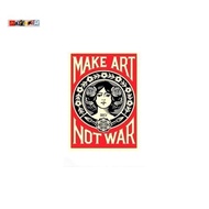 Sticker make art not war graphic sticker obey giant waterproof sticker