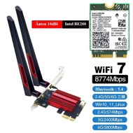 Intel BE200 WIFI 7 Card with speed of 8774Mbps with integrated Wifi 7 and Bluetooth 5.4