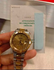 👑[現貨]🔥🔥Rolex Datejust 勞力士日誌系列 16263 金面條釘 表徑36mm 自動機械 淨表 rolex/rolex submariner/rolex daytona/rolex g