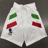 卐 1990 Italy home football uniform shorts retro pants italy shorts pants with pockets