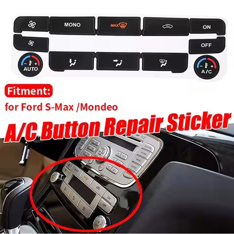 Car Air Condition AC Climate Control Button Repair Sticker Decal For Ford S-Max/ For Mondeo Fix Ugly