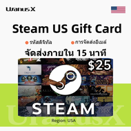 Steam USA $25 Steam Gift Card บัตรของขวัญ Steam⚡USA สหรัฐอเมริกา Steam wallet codes top up⚡เติมเงินก
