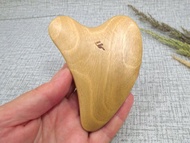 刮痧按摩木製工具，小心型刮刀，木製按摩器