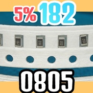 10pcs Chip resistor smd 182 1K8 5% size 2012 0805 1.8Kohm 1.8 Kohm 1.8K ohm 1.8K ohm