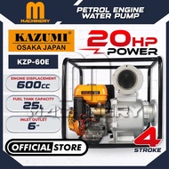 M.Machinery KAZUMI JAPAN KZP-60E Petrol Engine Water Pump 6" 20HP (Electric Start) Japan Technology