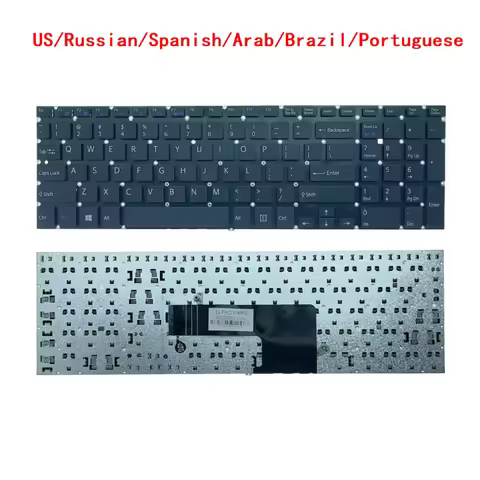 New US Russian Spanish Arab Brazil Portuguese Laptop Backlit Keyboard For Sony VAIO SVF152 SVF153 SV