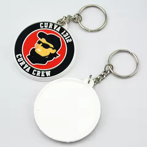 Custom Design Logo 2D Embossed Soft PVC Keychain