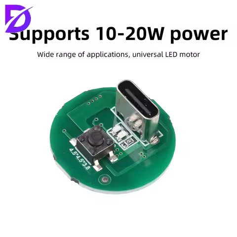 1-10pcs DC 3.2-4.2V Single-Speed High-Power Flashlight Driver Board 10-20W Flashlight DIY Component 