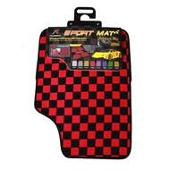 K-RUBBER พรมปูพื้นรถยนต์ลายตารางหมากรุก Free Size ชุด 5 ชิ้น (มี3สี)