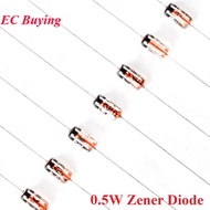 100 Pcs 0.5 W 1/2W Zena Diode BZX55C43 BZX55C30 BZX55C22 BZX55C18 BZX55C16 BZX55C15 BZX5C13 BZX55C12