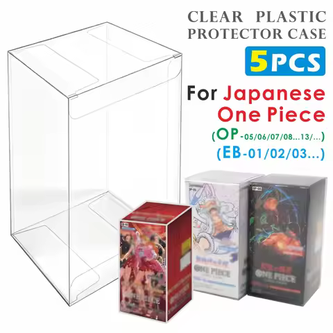 5 PCS Clear Plastic Protector Case For Japanese One Piece(OP-05/06/07/08... & EB-01/02/03...)