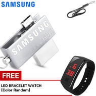 [Get free LED Watch]SAMSUNG 64GB OTG USB Flash Drive Smartphone External Usb Stick Pen Drive Memory 
