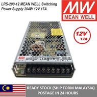 MEANWELL LRS-200-12 Switching Power Supply, Single Output, 12V 17A, 200W, 8.5" L x 4.5" W x 1.2" H