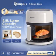 【Simplus Series】Air Fryer Touch/Knob 3L-6L Multi-functional Visual Windows for All Kinds of Needs Pe