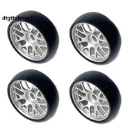26.5mm Hard Drift Metal Wheel Rim Tire for  284131 K969 K979 K989  Mini-Z 1/28 RC Car Parts,Silver
