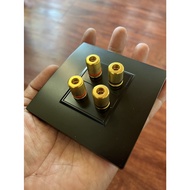 Wall-Mounted Speaker Socket 2 Holes/4 For 1-2 Speakers Good Quality There Are Two Colors To Choose F
