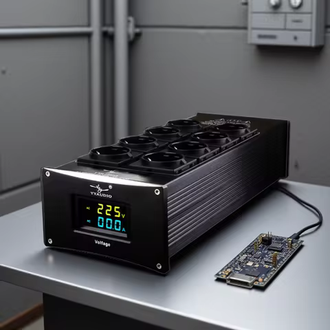 YYAUDIO HiFi Audio Noise AC Power Filter Power Conditioner Power Purifier Surge Protection with EU O