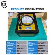 ลิเธียมฟอสเฟส LifePo4 24v 105Ah งานสั่งทำตามขนาดของลูกค้า