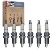 6 pc Champion Copper Plus Spark Plugs compatible with Jeep Wrangler 4.2L L6 1987-1990