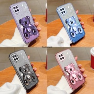 Casing For Samsung Galaxy A12 Case Samsung A22 Case Samsung A13 Case Samsung A32 Case Samsung Note 20 Ultra Case Samsung M12 Case Samsung M32 Case Samsung M22 Case Samsung F22 Case Cute Holder Cover 3D Cartoon Bear Stand Phone Case Cassing Cases XV