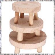 [G Q L W] Stump Stool Flower Pot Stand (Without Flower Pot),Pot Plant Stand-3Pcs