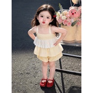 [Chanbebe] 7-15kg cute summer baby girl outfit, cute apricot yellow baby outfit, baby girl outfit, b