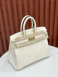 Hermes Birkin 25 nata奶油白