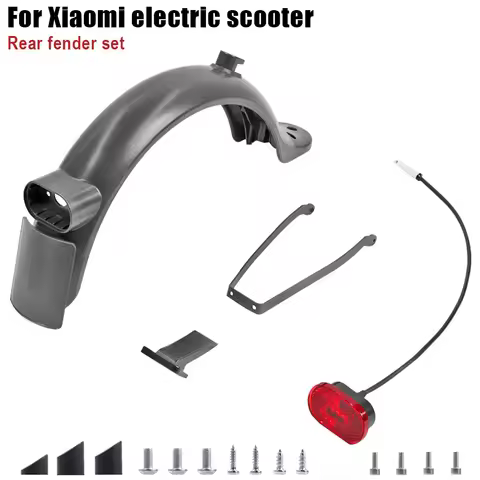 Upgraded Electric Scooter Fender Kit Scooter Rear Mudguard with Light Kit for Xiaomi mi M365 Pro Pro
