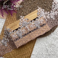 0.5 METER BORDER LACE NEW DESIGN SORAI I SIAP MANIK SEQUIN I DWI LACE I LACE BUNGA By Inspirasi Amir