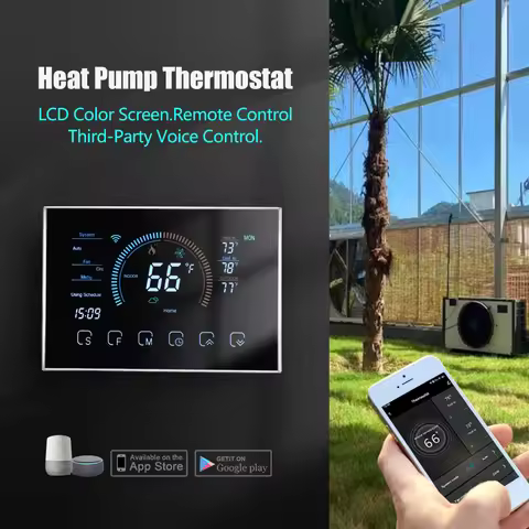 Beca matter smart home smart WIFI heat pump floor heating thermostat programmable touch screen indoo