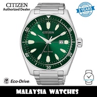 (100% Original) Citizen AW1598-70X Brycen Eco Drive Green Dial Stainless Steel Men's Watch (3 Years Warranty)