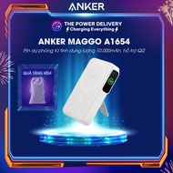 Anker MagGo Power Bank A1654 magnetic backup battery, display screen, Qi2 support, 15W wireless char