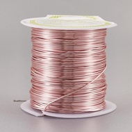 1Roll Copper Craft Wire Copper Beading Wire Long-Lasting Plated Pink 20 Gauge 0.8mm about 26.24 Feet(8m)/roll